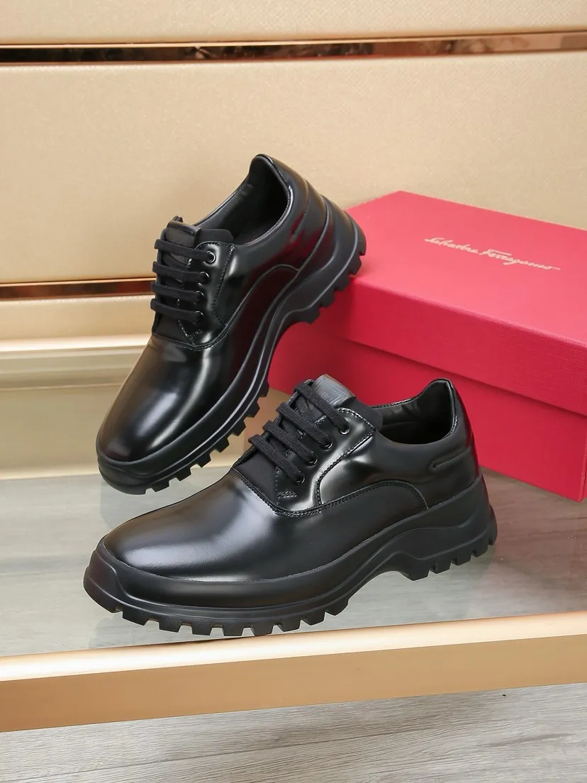 Men's men's shoes💰P660💰🔥《Ferragamo》👏Latest • High-end top brand luxury ~ purchasing agency, top quality ~. New fashionable business men's shoes 🔜The uppers are made of original first-layer open-edge beaded cowhide➕cowhide·lining, with fine workmanship. The original stylish and soft combination wear-resistant and non-slip outsole is light and comfortable on the feet. The real thing looks better in real photos. Number of yards: 38--44 (45 and 46 can be customized)